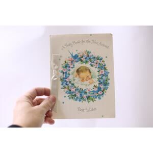 Baby in Flower Wreath, New Arriwal, Baby Toys, Adorable, Used Greeting Card